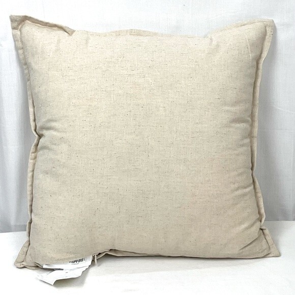 Farmhouse Bunny Rabbit Pillow Print & Embroidered Square 18" x 18" New - Picture 5 of 6